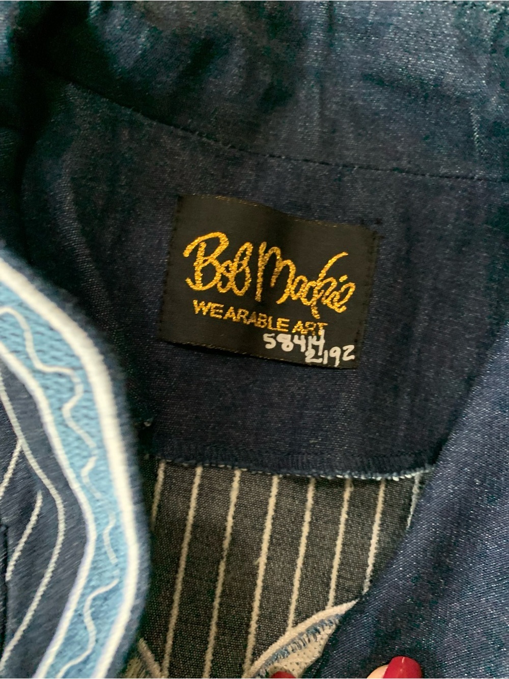 Bob Mackinac Wearable Art Denim Jacket - Picture 3 of 5
